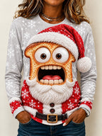 Santa Claus Christmas Round Neck Shirt