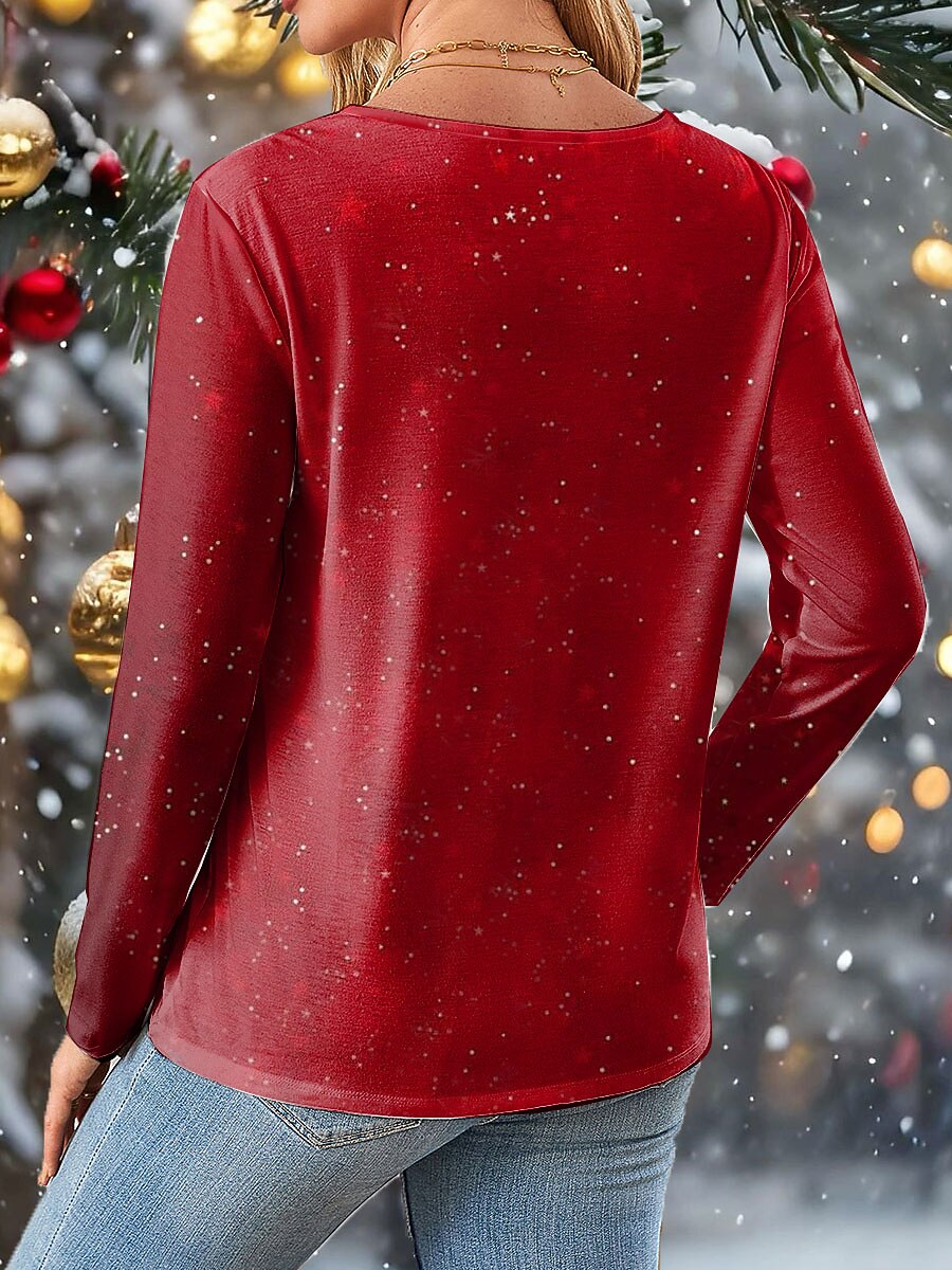 Women's Christmas Tree Graphic Longsleeve Tee