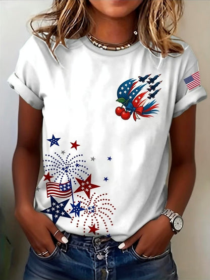 Women's Americana Letter Long Tee