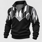 Classic Geometric Half Zip Sweatshirt