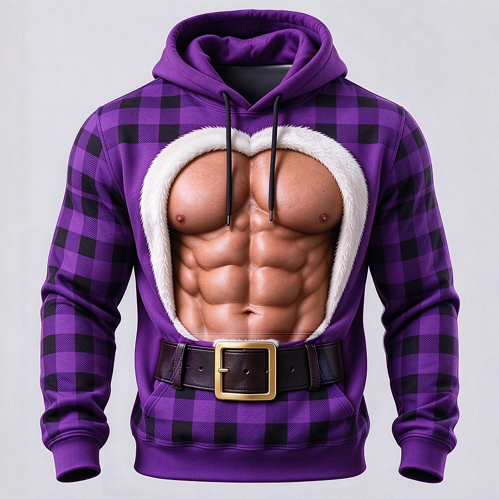Men's Colorful Christmas Streetwear Hoodie