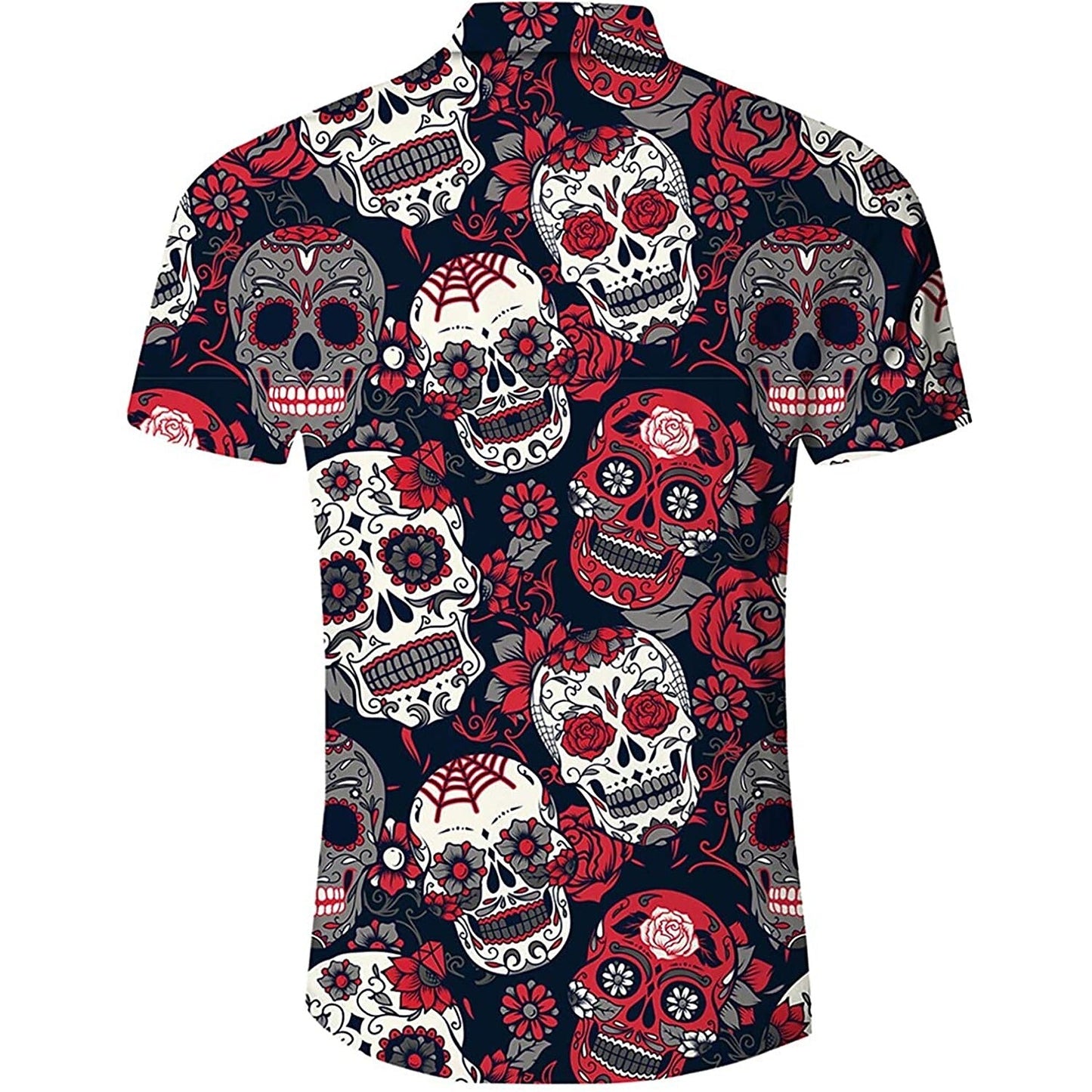 Men's Skull Punk Gothic Button Shirt