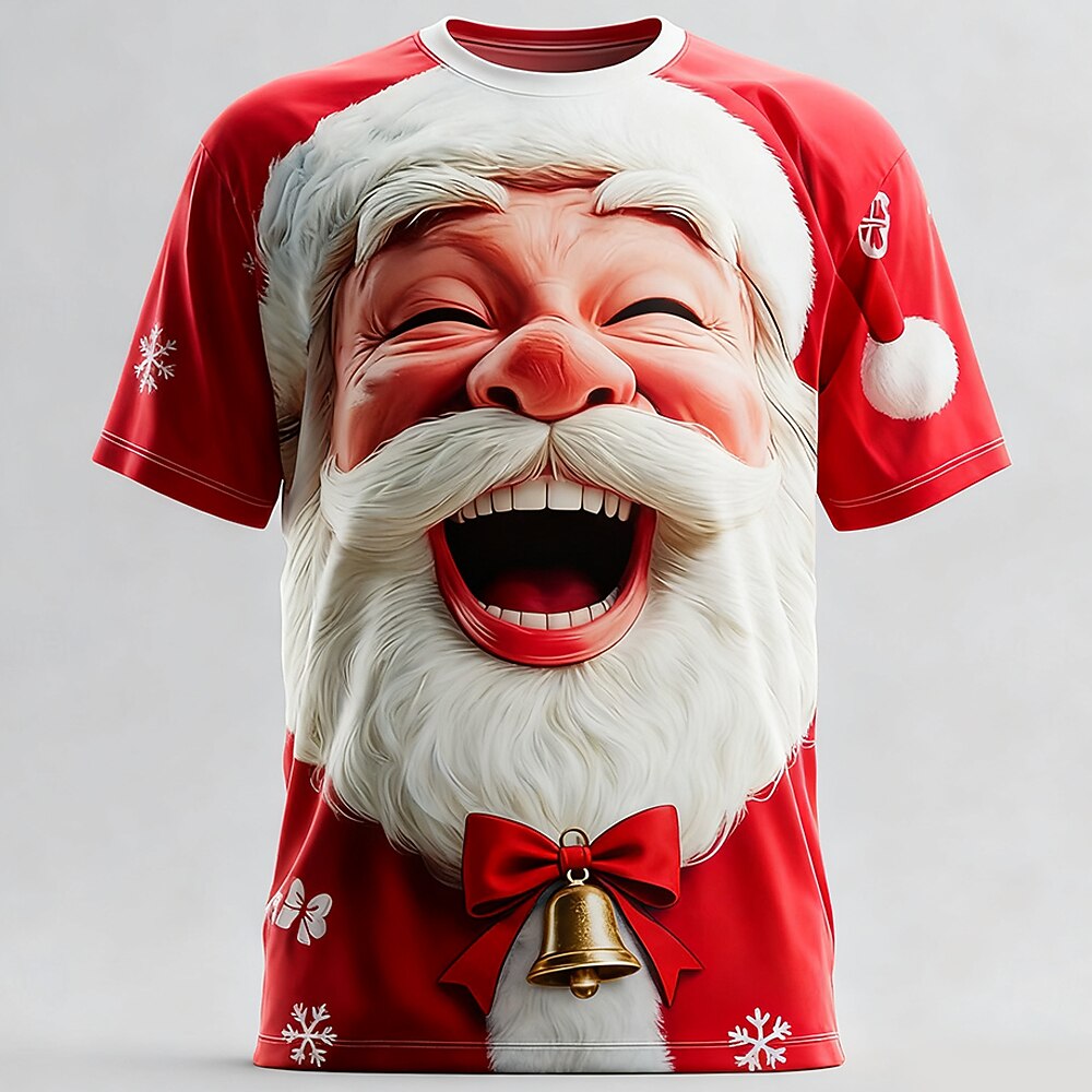 Jolly Santa Christmas Cartoon Tee