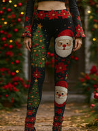 Santa Claus Elk 3D Print Leggings