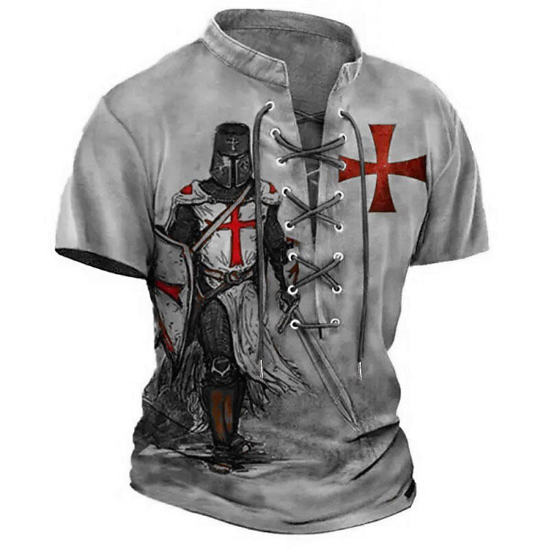 Men's Vintage Crusader Knight Graphic Tee
