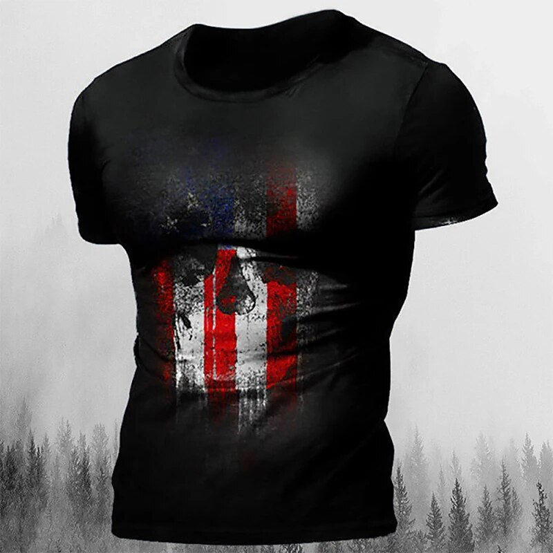 Men's Gothic Skull Halloween Graphic Tee