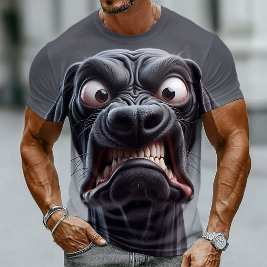 Men's Angry Black Dog Graphic Tee