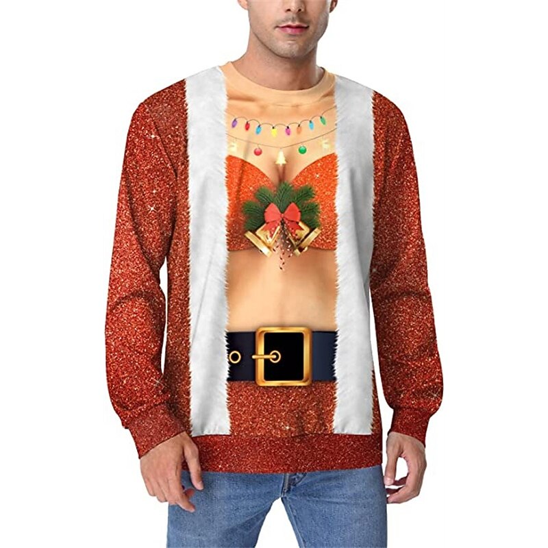 Christmas Streetwear Festive Print Sweatshirt