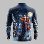 Men's Santa Claus Christmas Polo Shirt