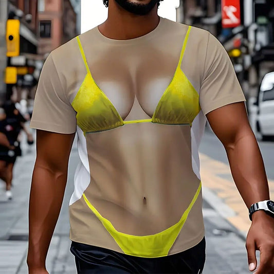 Men's Bold Optical Illusion Graphic Tee