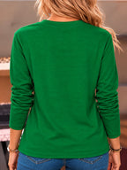 Snowman Graphic Christmas Long Sleeve Shirt