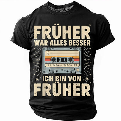 Men's Retro Cassette Nostalgia Graphic Tee