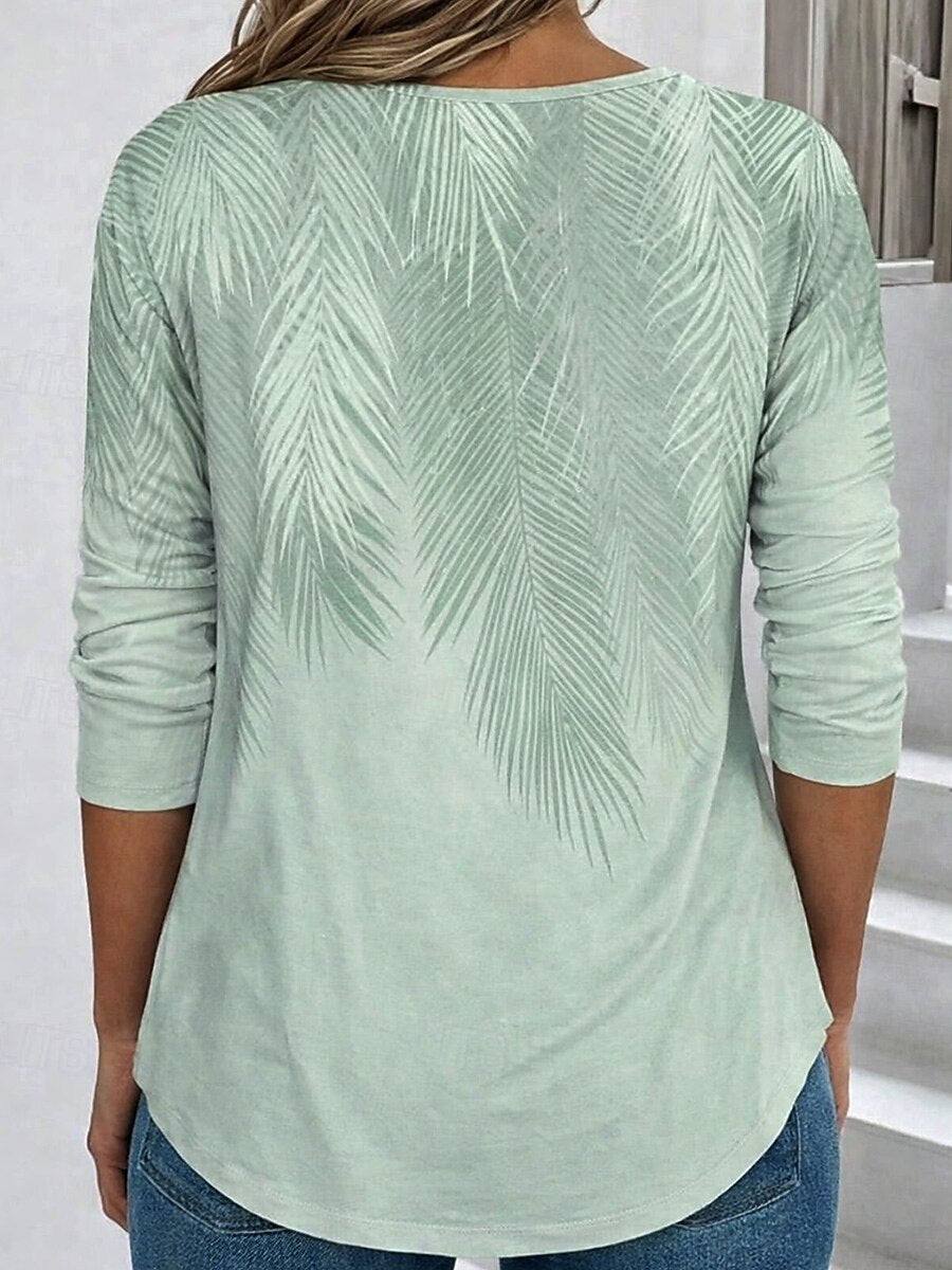 Women's Modern Botanical Floral Graphic Tee