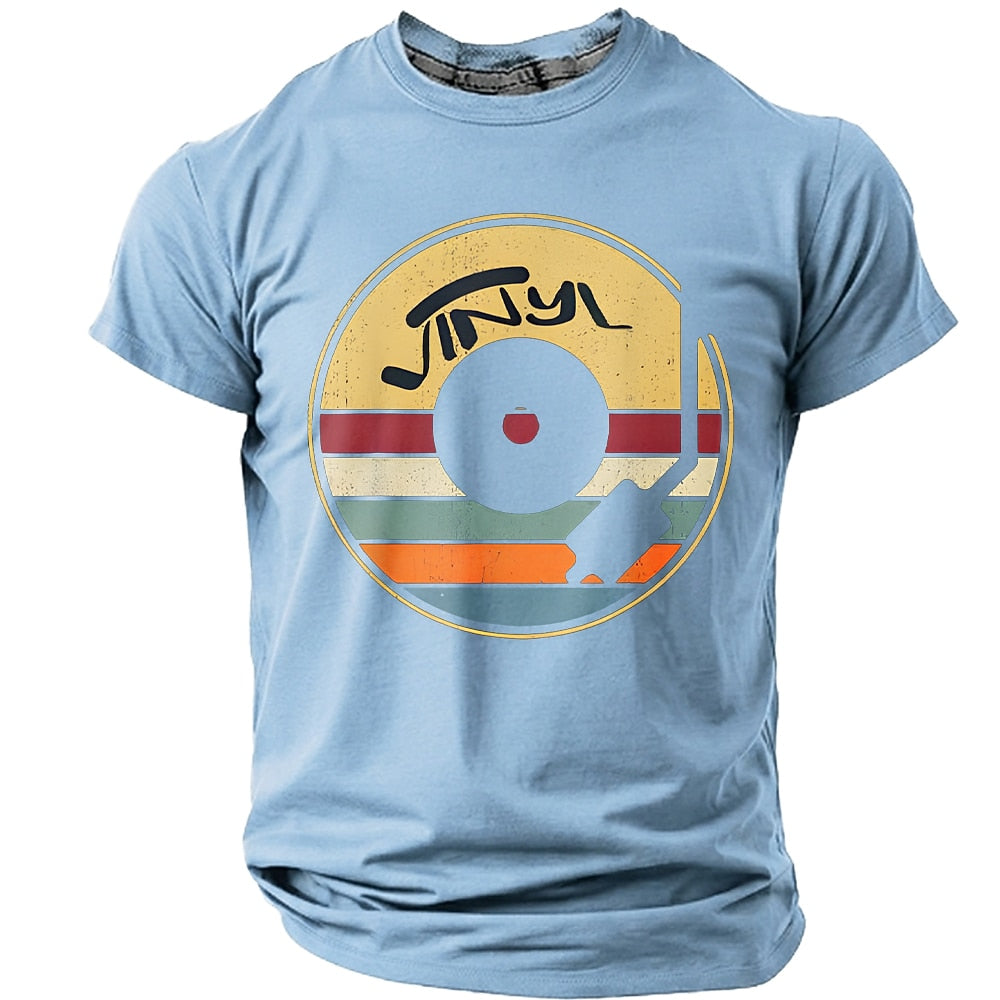 Men's Sunset Vinyl Record Graphic Tee
