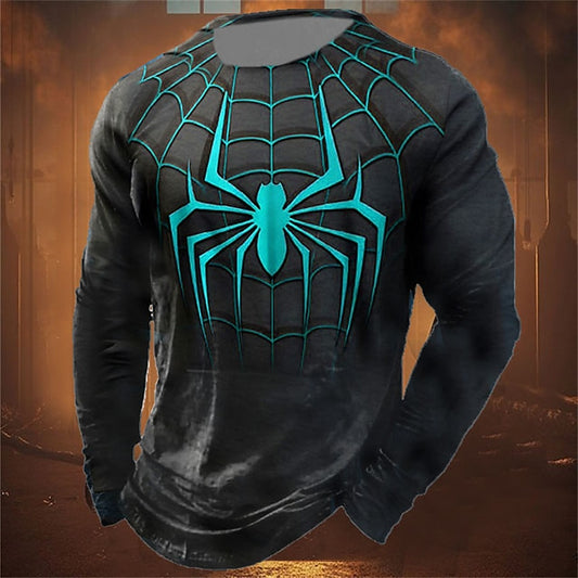 Men's Halloween Creeping Spider Graphic Tee
