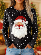 Women's Santa Claus Vintage Christmas Tee