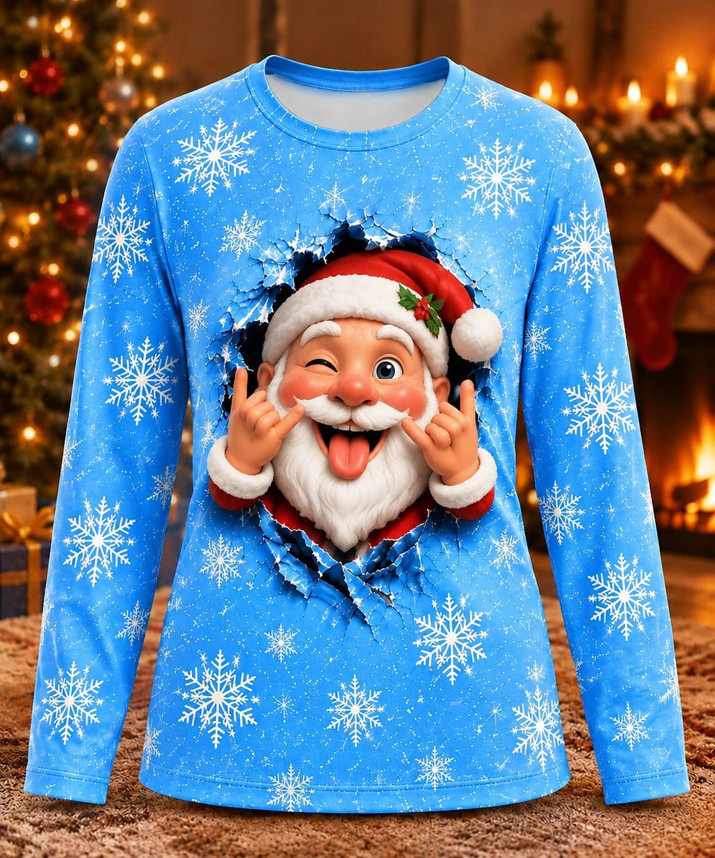 Women's Santa Christmas Vintage Graphic Tee