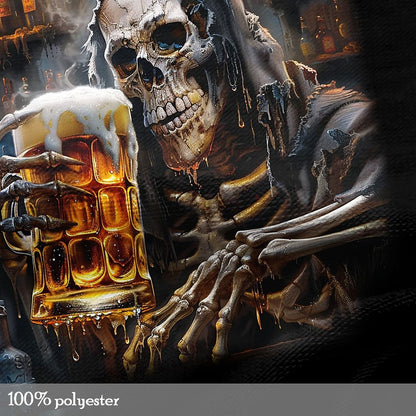 Men's Halloween Haunted Skull Graphic Tee