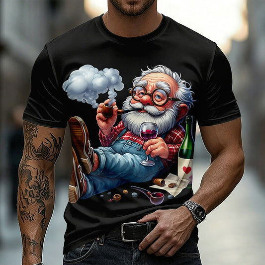 Men's Wine Loving Grandpa Graphic Tee