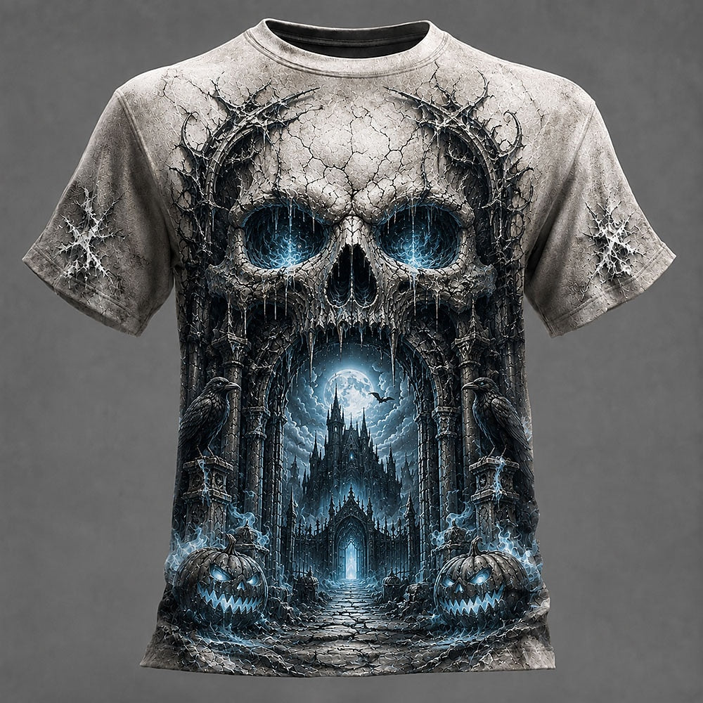 Men's Skull Optical Illusion 3D T-Shirt