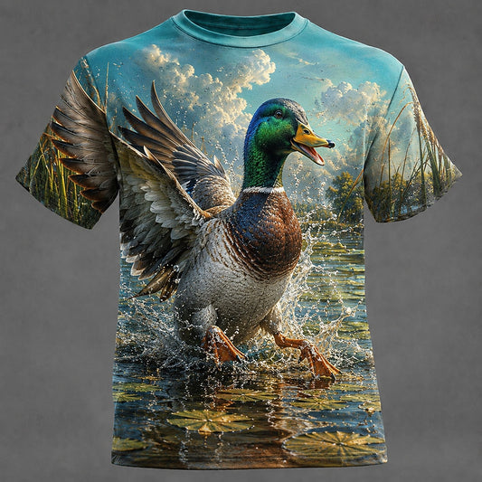 Men's Wolf Tiger Duck Animal Graphic Tee
