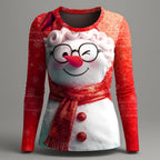 Women's Snowman Christmas Vintage Graphic Tee