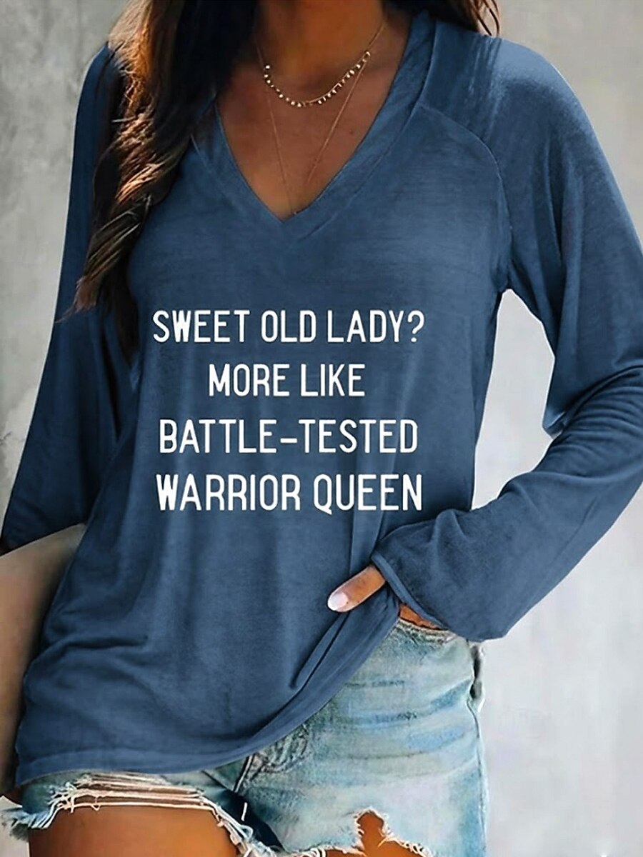 Women's Casual Letter Graphic Quote Tee