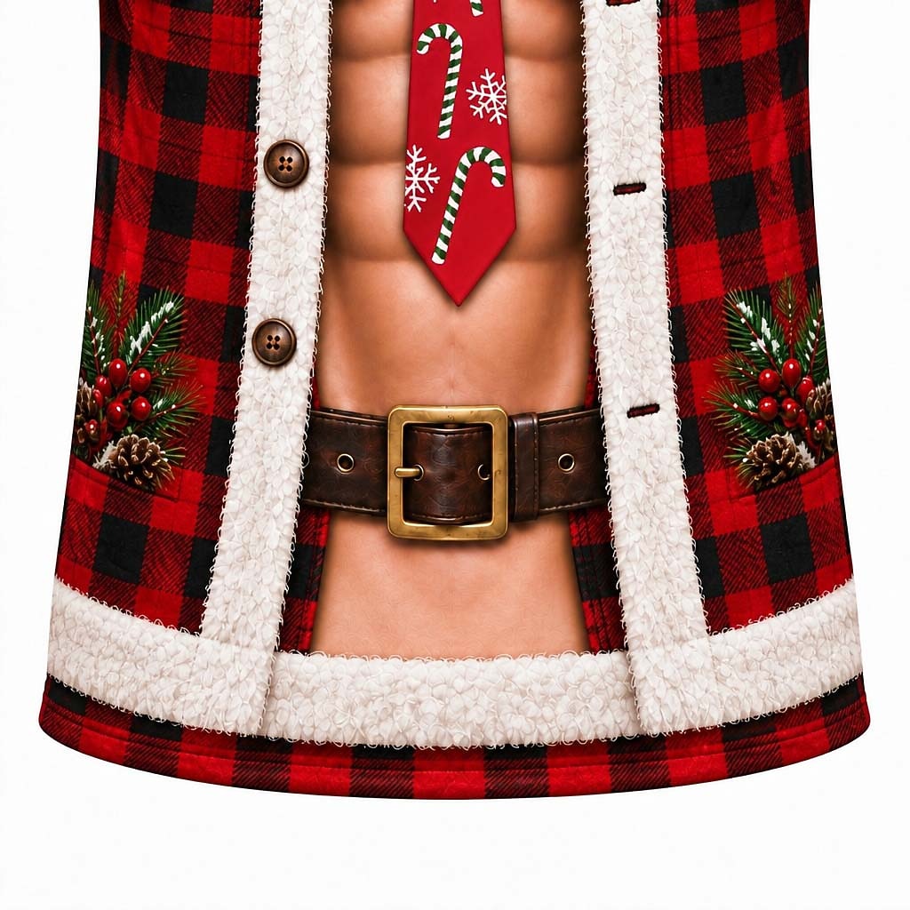 Christmas Casual Santa Graphic Crewneck Sweatshirt