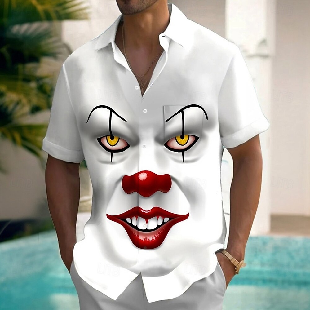 Men's Halloween Creepy Clown Shirt