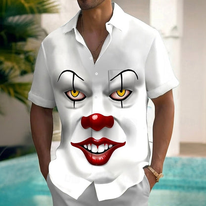 Men's Halloween Creepy Clown Shirt