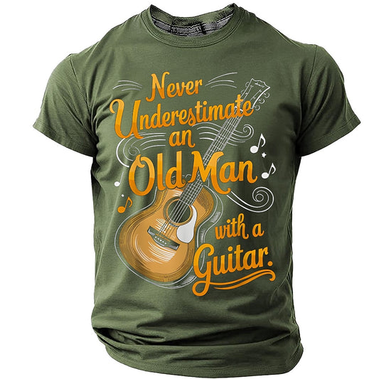Men's Old Man Guitar Graphic Tee