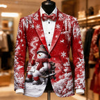 Christmas Colorful Graphic Holiday Blazer