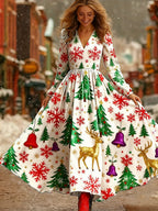 Women's Christmas Graphic Casual Dress