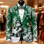 Christmas Colorful Graphic Holiday Blazer