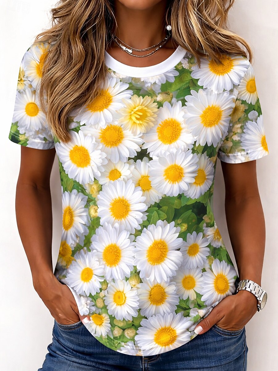 Women's Tropical Floral Garden Graphic Tee
