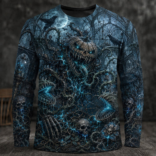 Men's Spooky Skull Halloween Shirt