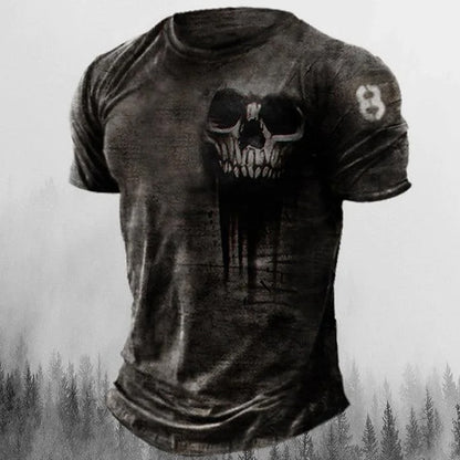 Men's Gothic Skull Halloween Graphic Tee