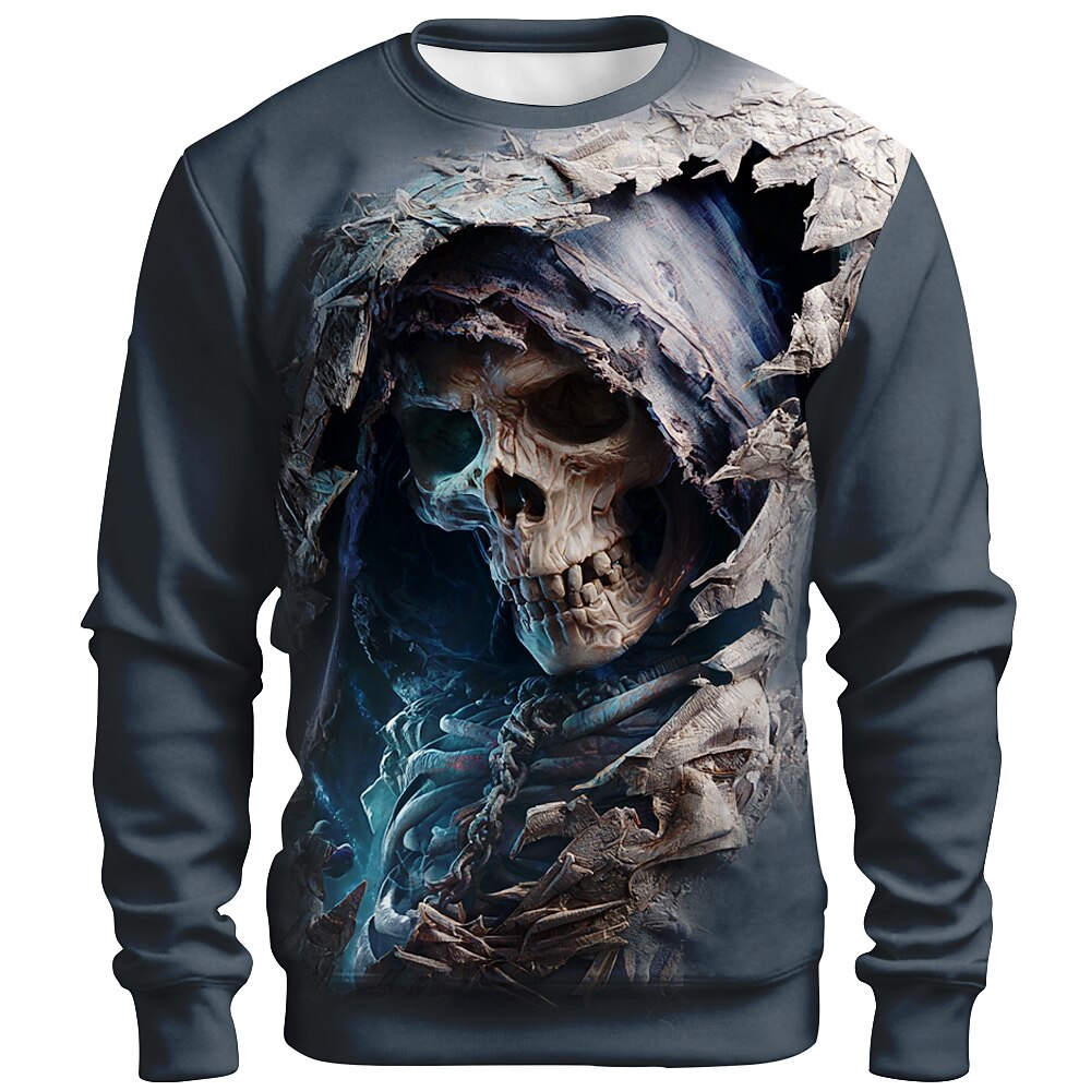 Men's Grim Reaper Gothic Crewneck Sweatshirt