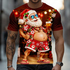 Men's Santa Christmas Street Graphic Tee