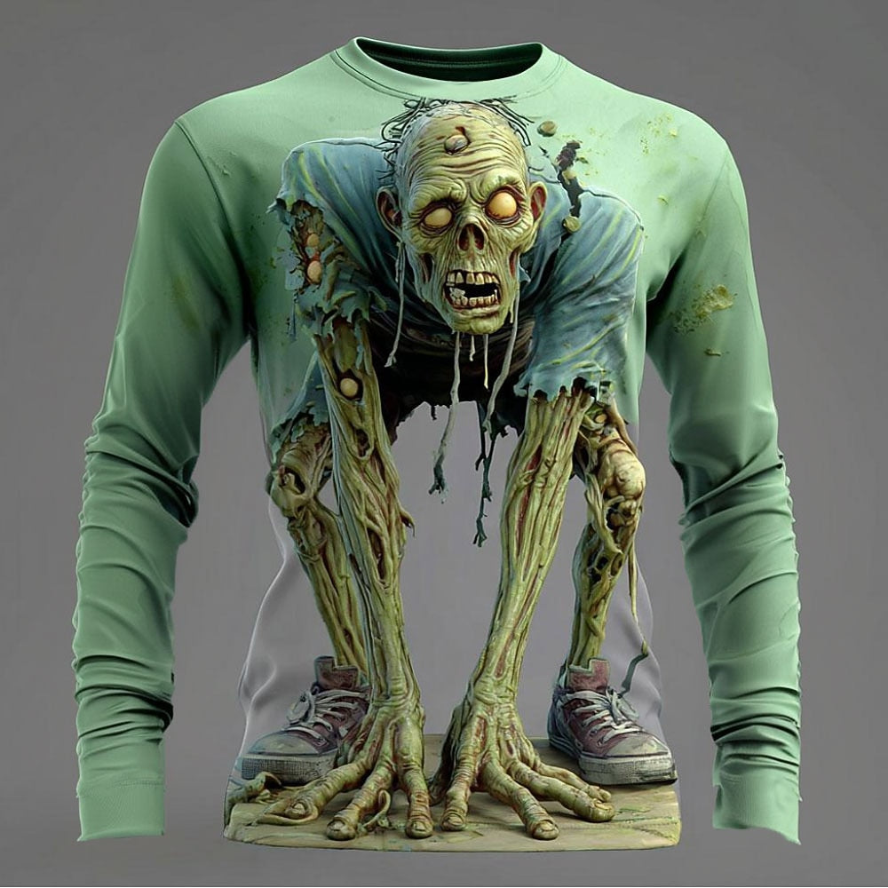 Men's Halloween Undead Zombie Graphic Tee