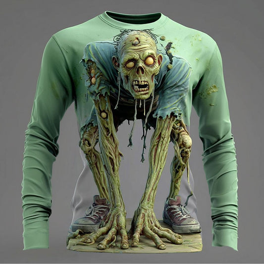 Men's Halloween Undead Zombie Graphic Tee