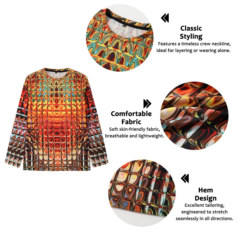 Men's Metallic Gradient Style Graphic Tee