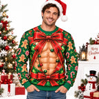 Christmas Gingerbread Elf Funny Crewneck Sweatshirt