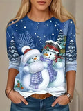 Women's Classic Snowman Christmas T-Shirt