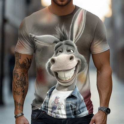 Men's Goofy Donkey Party Graphic Tee
