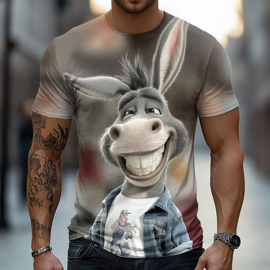 Men's Goofy Donkey Party Graphic Tee