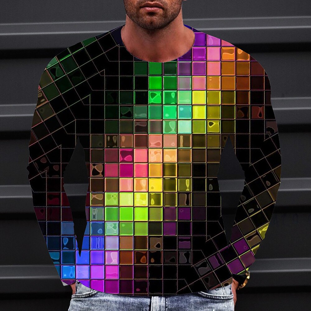 Men's Metallic Gradient Style Graphic Tee