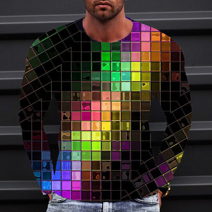 Men's Metallic Gradient Style Graphic Tee