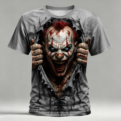 Men's Evil Clown Visual Graphic Tee