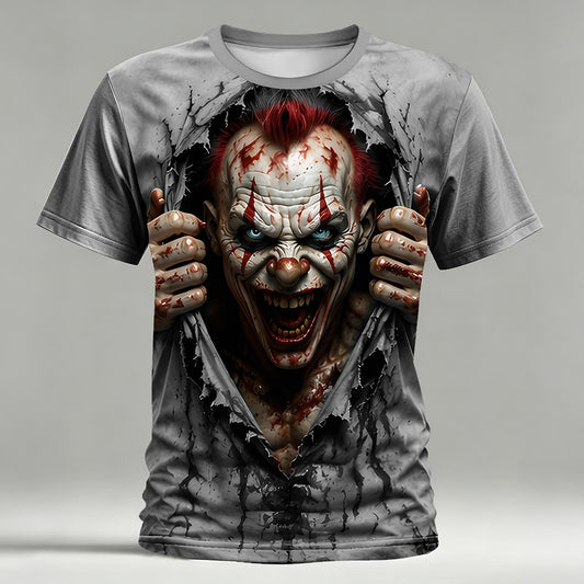 Men's Evil Clown Visual Graphic Tee